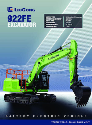 Elektrická pásová rypadla Liugong 922FELL