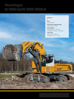 Elektrická pásová rypadla Liebherr R 976-E