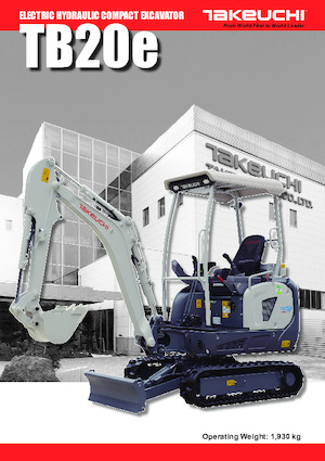Elektrická pásová rypadla Takeuchi TB 20 e