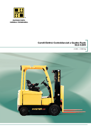 Čelní vysokozdvižné elektrické vozíky Hyster E3.0XN