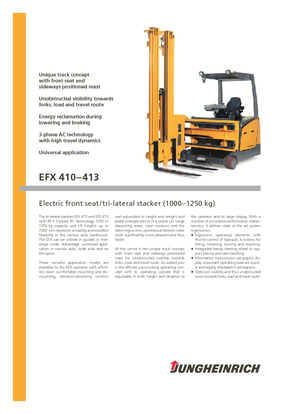 Elektrické vysokozdvižné vozíky s bočním ložením Jungheinrich EFX 413