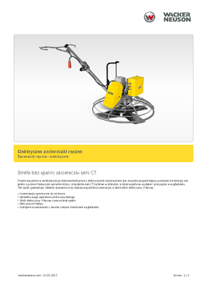 Ručně vedené hladičky betonu Wacker Neuson CT 36-400 E