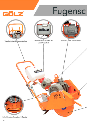 Řezačky spár Gölz FS 130 E