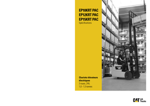 Čelní vysokozdvižné elektrické vozíky Caterpillar EP15K RT PAC