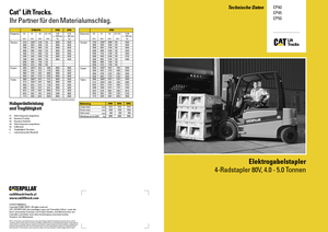 Čelní vysokozdvižné elektrické vozíky Caterpillar EP50