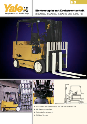 Čelní vysokozdvižné elektrické vozíky Yale ERC 45 HG