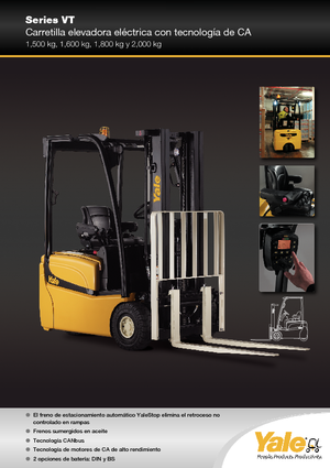 Čelní vysokozdvižné elektrické vozíky Yale ERP 18 VT