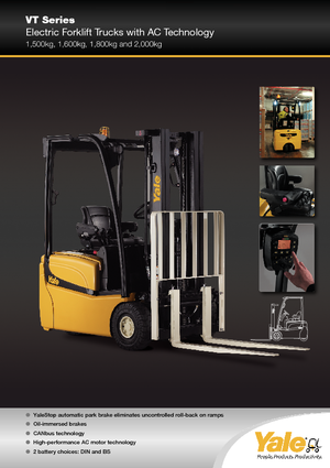 Čelní vysokozdvižné elektrické vozíky Yale ERP 18 VT