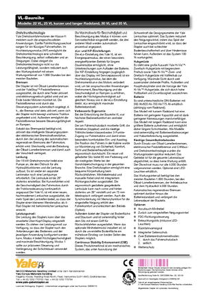 Čelní vysokozdvižné elektrické vozíky Yale ERP25VL