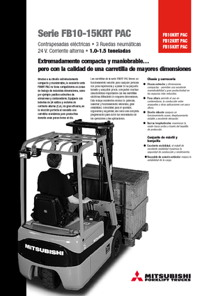 Čelní vysokozdvižné elektrické vozíky Mitsubishi FB15KRT PAC