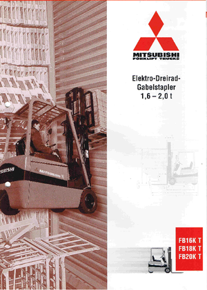 Čelní vysokozdvižné elektrické vozíky Mitsubishi FB 18 KT