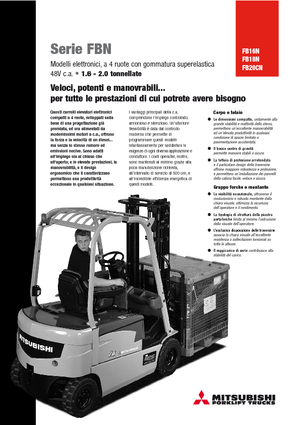 Čelní vysokozdvižné elektrické vozíky Mitsubishi FB 16 N