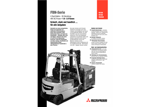 Čelní vysokozdvižné elektrické vozíky Mitsubishi FB 16 N