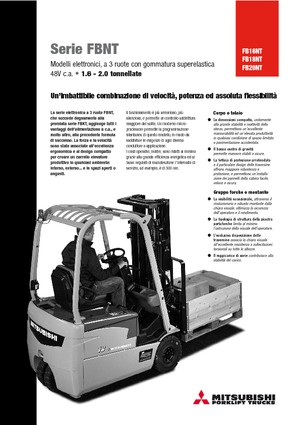 Čelní vysokozdvižné elektrické vozíky Mitsubishi FB 20 NT ac