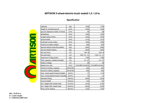 Čelní vysokozdvižné elektrické vozíky Artison FBT 18