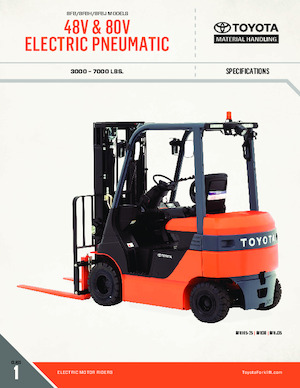 Čelní vysokozdvižné elektrické vozíky Toyota 8FBH25