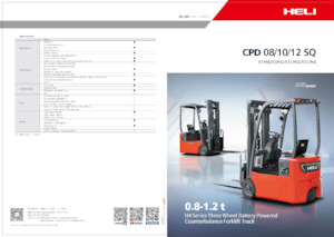 Čelní vysokozdvižné elektrické vozíky Heli CPD12SQ