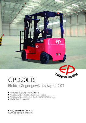 Čelní vysokozdvižné elektrické vozíky EP CPD20L1S