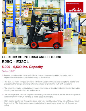 Čelní vysokozdvižné elektrické vozíky Linde E25C