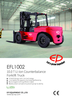 Čelní vysokozdvižné elektrické vozíky EP EFL1002