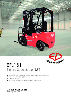 Čelní vysokozdvižné elektrické vozíky EP EFL181