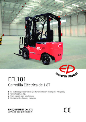 Čelní vysokozdvižné elektrické vozíky EP EFL181