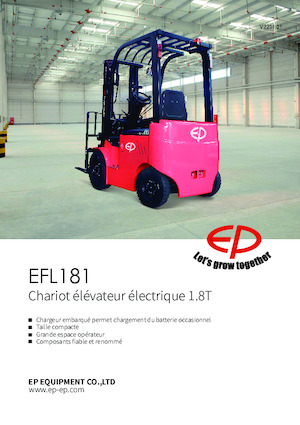 Čelní vysokozdvižné elektrické vozíky EP EFL181
