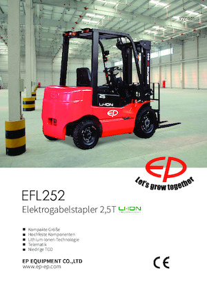 Čelní vysokozdvižné elektrické vozíky EP EFL252