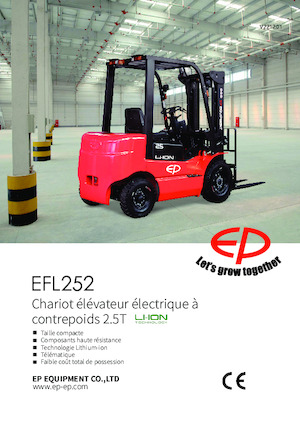 Čelní vysokozdvižné elektrické vozíky EP EFL252
