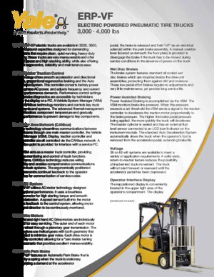 Čelní vysokozdvižné elektrické vozíky Yale ERP035VF