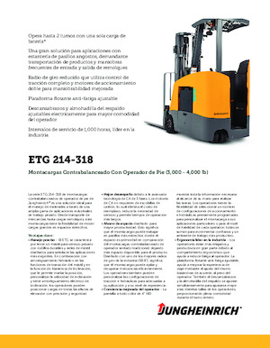 Čelní vysokozdvižné elektrické vozíky Jungheinrich ETG 214