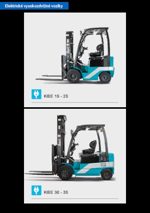 Čelní vysokozdvižné elektrické vozíky Baoli KBE 30