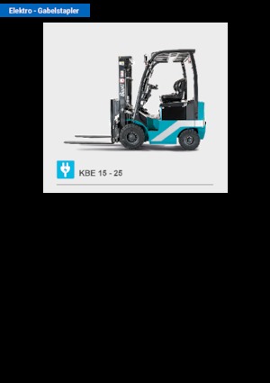 Čelní vysokozdvižné elektrické vozíky Baoli KBE 25