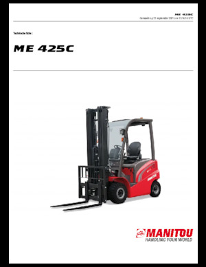 Čelní vysokozdvižné elektrické vozíky Manitou ME 425 C
