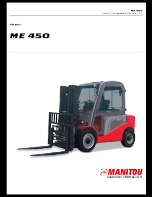 Čelní vysokozdvižné elektrické vozíky Manitou ME 450