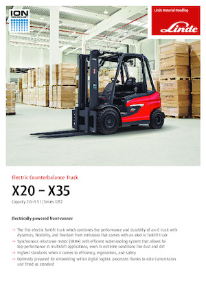 Čelní vysokozdvižné elektrické vozíky Linde X25