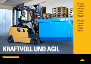 Čelní vysokozdvižné elektrické vozíky Caterpillar EP16AN