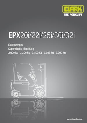 Čelní vysokozdvižné elektrické vozíky Clark EPX 20 i