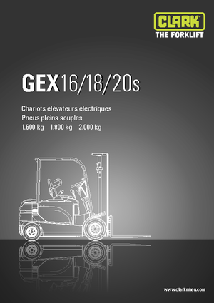 Čelní vysokozdvižné elektrické vozíky Clark GEX18