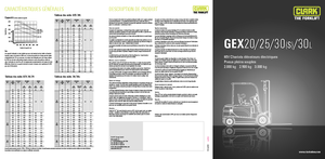 Čelní vysokozdvižné elektrické vozíky Clark GEX30 s