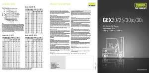 Čelní vysokozdvižné elektrické vozíky Clark GEX 25