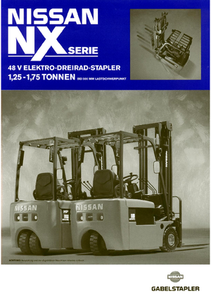 Čelní vysokozdvižné elektrické vozíky Nissan GN 01 L 18 HQ