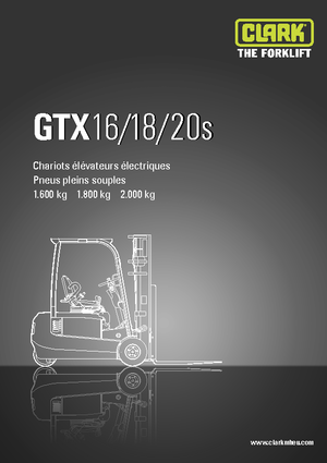 Čelní vysokozdvižné elektrické vozíky Clark GTX20 s