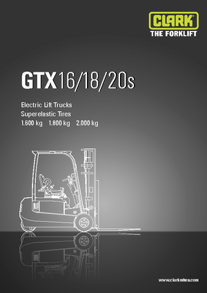 Čelní vysokozdvižné elektrické vozíky Clark GTX20 s