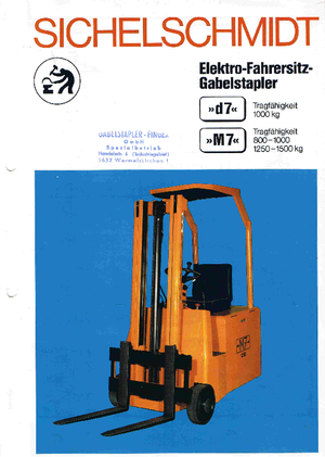 Čelní vysokozdvižné elektrické vozíky Sichelschmidt M 7-10