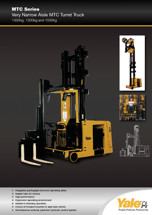 Elektrické vysokozdvižné vozíky s bočním ložením Yale MTC15 SWB
