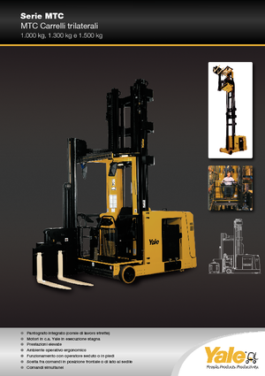 Elektrické vysokozdvižné vozíky s bočním ložením Yale MTC13