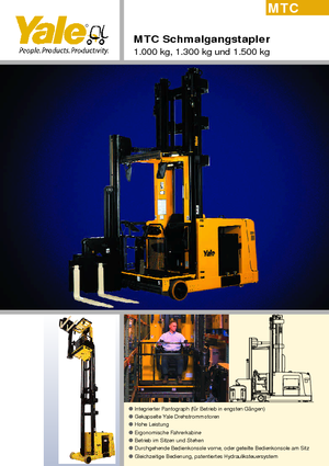 Elektrické vysokozdvižné vozíky s bočním ložením Yale MTC 15 LW
