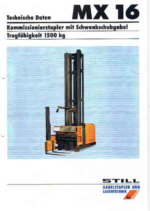 Elektrické vysokozdvižné vozíky s bočním ložením Still-Wagner MX 16