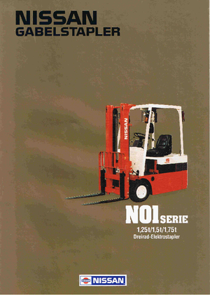 Čelní vysokozdvižné elektrické vozíky Nissan N 01 L 15 U